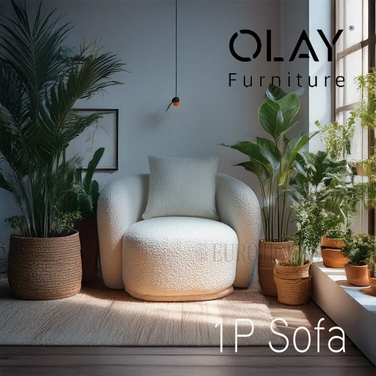 【送料無料】ソファ ソファー 1人掛け FAB ファブリックソファ 1人掛け ホワイト シンプル リビングルーム 家族だんらん ごろごろ ゆったり リラックス ゴロゴロ くつろぐ