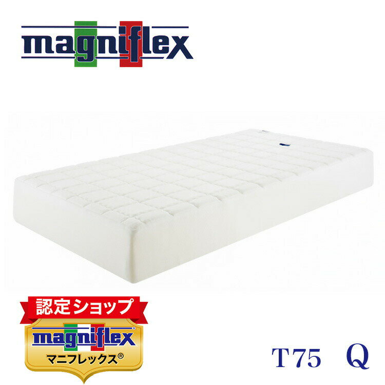 【送料無料】欠品中 次未定 【正規販売店/12年保証】リバーシブルマットレス T75 クイーン マニフレックス エリオセル イタリア製 高反発 ハリのある 柔らかさ 耐圧分散 腰痛 防ダニ抗菌