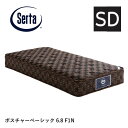 【送料無料】マットレス ポスチャーベーシック 6.8 F1N セミダブル SD 日本製 樽型ポケットコイル サータ serta ドリームベッド ECパートナー 開梱設置付 Clip