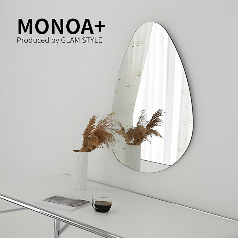 BLACKFRIDAY中店内商品P最大20倍【送料無料】MONOA+ ミラー ティアラ 50x75cm円形 リビング 玄関 シルバー家具 おしゃれ 韓国風インテリア シンプルデザイン