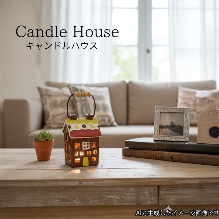 【送料無料】キャンドルハウス Candle House 陶器 ディスプレイ ガーデン 庭 雑貨 間接照明 おしゃれ 可愛い メルヘン 家 街 29227 癒やし グッズ 庭 飾りナイトライト 陶器 祝い ギフト 東洋石創