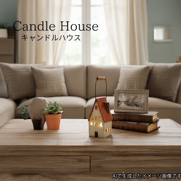 【送料無料】キャンドルハウス Candle House 陶器 ディスプレイ ガーデン 庭 雑貨 間接照明 おしゃれ 可愛い メルヘン 家 街 29298 癒やし グッズ 庭 飾りナイトライト 陶器 祝い ギフト 東洋石創