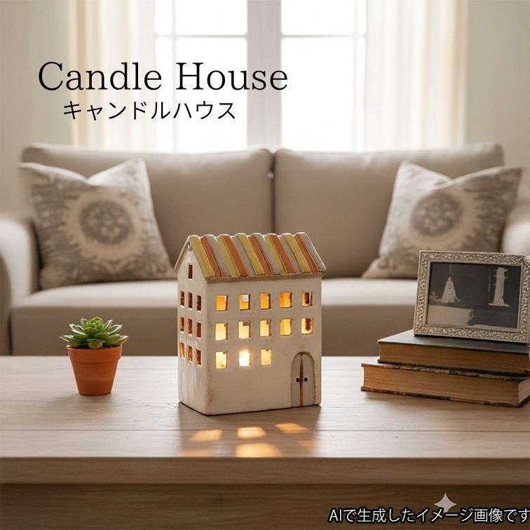 週末は店内商品ポイント最大20倍【送料無料】キャンドルハウス Candle House 陶器 ディスプレイ ガーデン 庭 雑貨 間接照明 おしゃれ 可愛い メルヘン 家 街 29206 癒やし グッズ 庭 飾りナイトライト 陶器 祝い ギフト 東洋石創