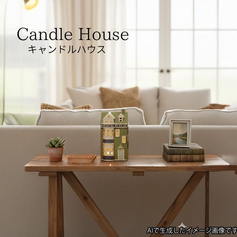 週末は店内商品ポイント最大20倍【送料無料】キャンドルハウス Candle House 陶器 ディスプレイ ガーデン 庭 雑貨 間接照明 おしゃれ 可愛い メルヘン 家 街 29304 癒やし グッズ 庭 飾りナイトライト 陶器 祝い ギフト 東洋石創
