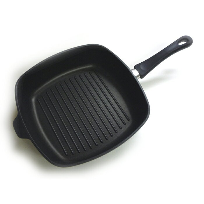 【訳あり】【ガス用】ルン RUN ガストロリスグース フライパン グリルタイプ 角型 28x28cm 849S