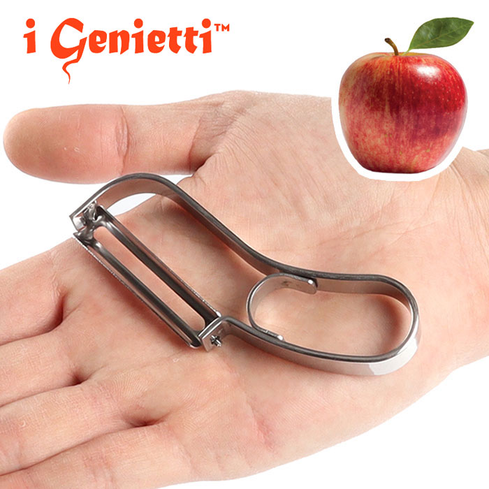 ジェニエッティ i Genietti 手のひらに収まるミニアップルピーラー ilmelino オールステンレス製