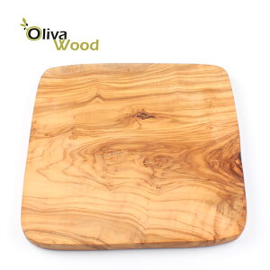 【木のまな板木製まな板オリーブウッド】オリーバウッド OlivaWood(オリーブウッド)オリーブの木 まな板 一枚板カッティングボード正方形 スタンダー 20×20×1 ＃SQ2020S【木製まな板ウッドブレッドボードチョッピングボードまな板木製トレートレイ】