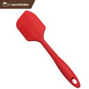 ユーロキッチン eurokitchen 一体型シリコンスパチュラ フィン型 中 赤(レッド)シリコンへら【パン作りにおすすめ ハンドクリーナー 一体型 一体式 ...