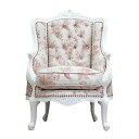 輸入家具 デザイナーズ そふぁ ソファー アンティーク 草花ファブリック ラグジュアリー ウイングバック シングル ソファ ソフィア 1人掛け 1008-1W-...