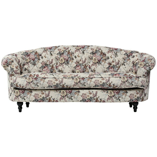 輸入家具 デザイナーズ ソファ そふぁ そふぁー 3人掛け 3シーター アンティーク調 花柄 ファブリック フラワーファブリックフレンチスタイル3シーターソファ ソファー MouSofa(モーソファ) NM3F254K ソファ専門店 ロイヤルソファズ