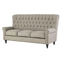 輸入家具 チェスターフィールド ソファ ボタン 本革調 3人掛け 三人掛け アンティーク ハイバック チェスターフィールド ソファー ヴィンテージ 合成皮革 チ...