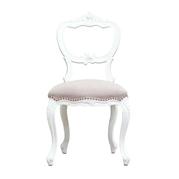 輸入家具 デザイナーズ アンティークホワイトロココシングルチェア ヴィンテージ アンティーク シングルチェア 食卓椅子 ソファ ボタン 英国 イギリス ブリティッシュ チェア 店舗家具 布 ファブリック 6086-18F237