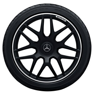 メルセデス ベンツ W463A W464 Gクラス ゲレンデヴァーゲン AMG G63 G550 G400d G350d AMGライン用 純正 AMG 22インチアルミホイール 7ツインクロススポーク 【マットブラック ハイシーンリム】・グッドイヤー イーグルF1 MB承認タイヤセット