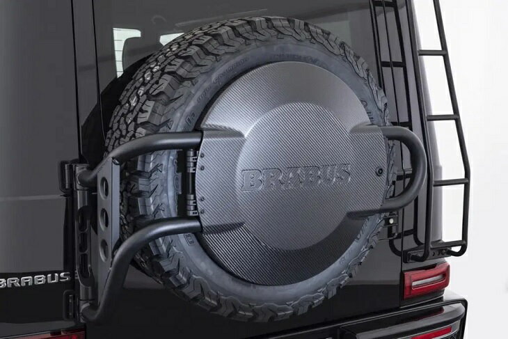 BRABUS ADVENTURE アドベンチャーrotatable carbon spare wheel holderラテラブル カーボン スペアホイール ホルダーW463A Gクラス　ゲレンデヴァ—ゲン Mercedes Benz メルセデス