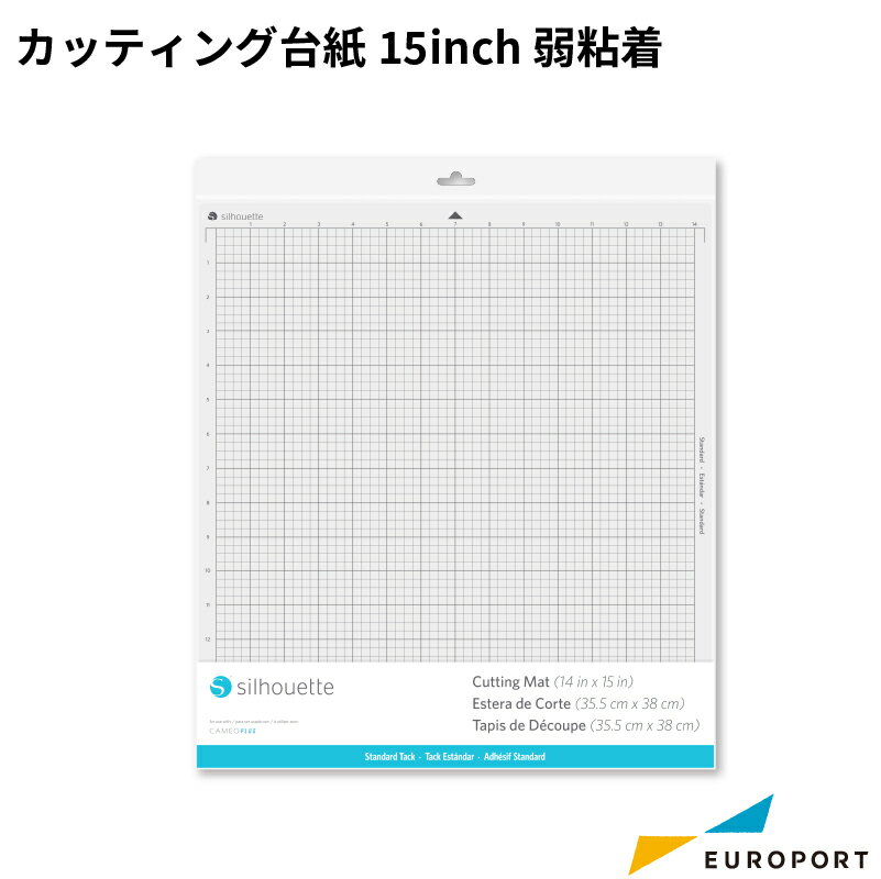 Silhoiuette CAMEO4 PLUS 対応の弱粘着15インチ台紙です。 ■内容/数量：1枚 ■サイズ：15インチ×15インチ ■粘着強度：弱 ■対応機種：CAMEO4 PLUS / CAMEO4 PRO