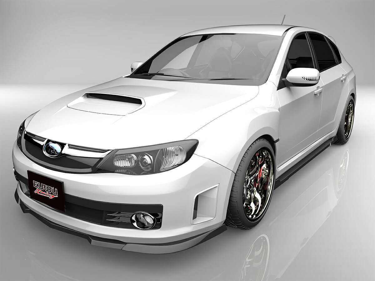 ■国産エアロパーツ 保証付き NEW MODEL/EUROUインプレッサ WRX STI GRB GRF A型 B型フロントアンダースポイラー サイドステップ 2点キット エアロパーツ