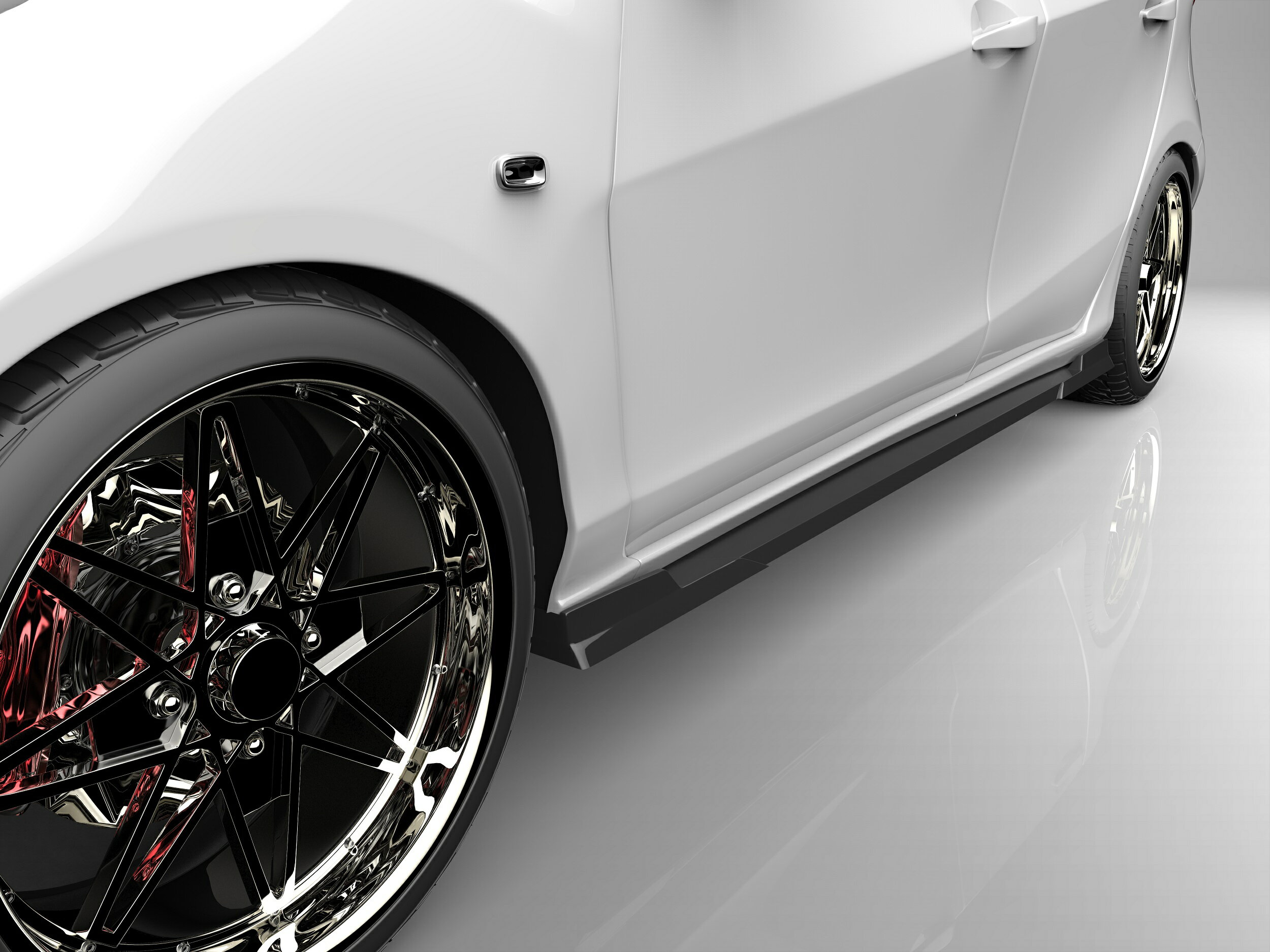 ■国産エアロパーツ!保証付き!!NEW MODEL/EUROUデミオ DE3FS DE3AS DE5FS 前期サイドステップ エアロパーツ