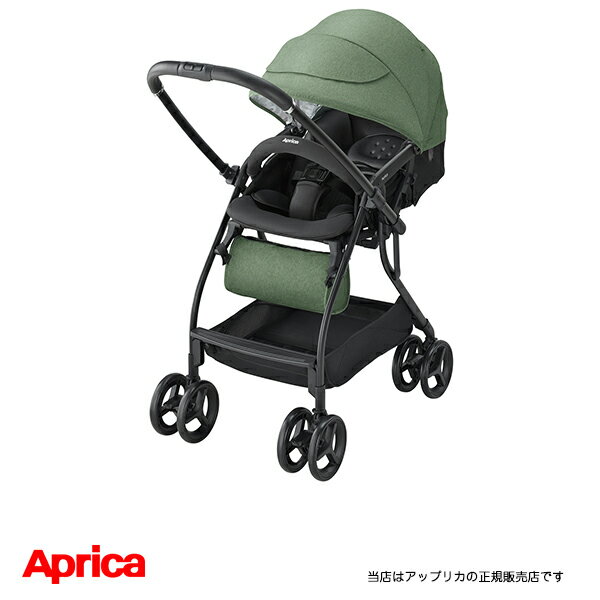 アップリカルンルンAB（Aprica RunRunAB）グリーン（2165253）軽量・オート4輪・両対面・A型・振動吸収設計・ベビーカーらくらくWバスケット