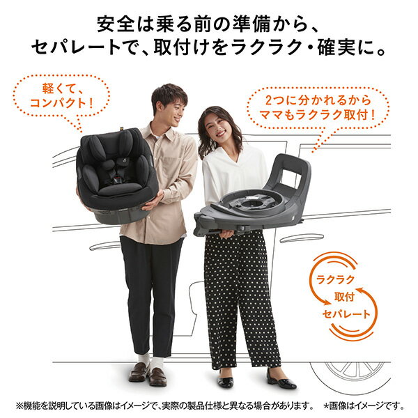 コンビ（combi） ホワイトレーベル THE S ISOFIXエッグショックZC720グレー（119519）THESISOFIX/THESISO-FIX/ザ エス R129 チイルドシート 回転式 ジュニアシート