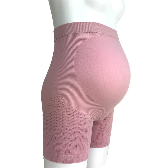 成型 マタニティ 1分丈ショーツ ガードルショーツ マッサージ 引き締め ショーツ ライラックピンク マタニティインナー 下着 マタニティパンツ ヒップアップショーツ 産前産後 レーヨン（モダール）M.L【3点までメール便可】 2