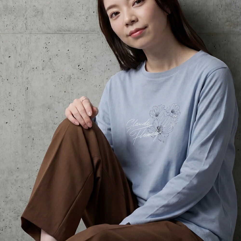 楽天市場】ブルー（カラーブルー・柄花・植物）（Tシャツ・カットソー