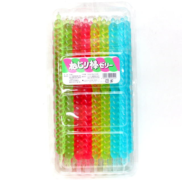 30円 ねじり棒ゼリー 24入【ネジリ棒ゼリー 駄菓子】