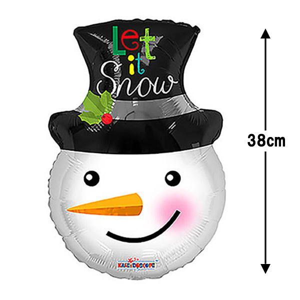 樂天商城 - クリスマス風船　スノーマンフェイス　H38cm