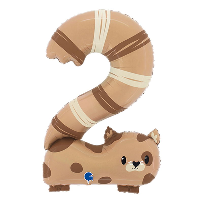 樂天商城 - ナンバーバルーン　「2」ねこ(猫) / メール便可