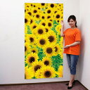 夏装飾 ひまわりタペストリー 防炎加工 H180×W90cm