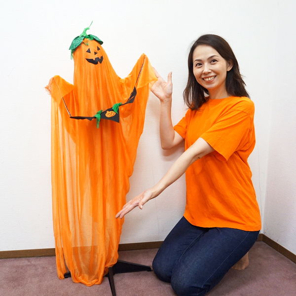ハロウィン 装飾 　ムービングゆらゆらパンプキン　約H115cm