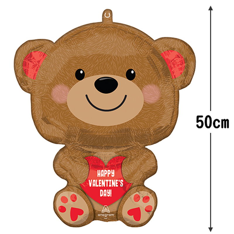 バレンタイン風船　ティディベア　H50cm / バレンタイン 装飾 飾り バルーン