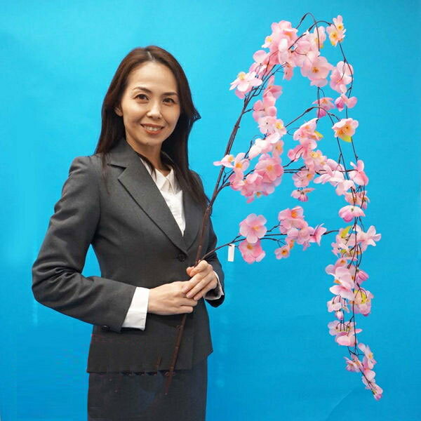 桜装飾 しだれ桜 L145cm しだれ部分60cm / 桜 さくら 造花 大枝 飾り
