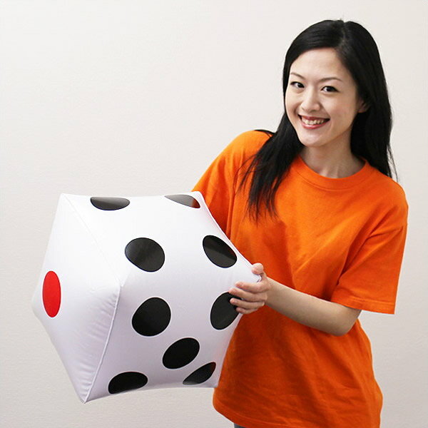 ビニールサイコロ　30cm　ホワイト/メール便1セットまで可/...
