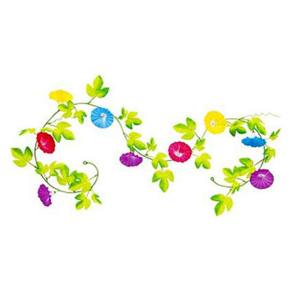 樂天商城 - 夏装飾　朝顔ミックスガーランド　L180cm / あさがお 飾り付け ディスプレイ/ 動画有 / メール便可