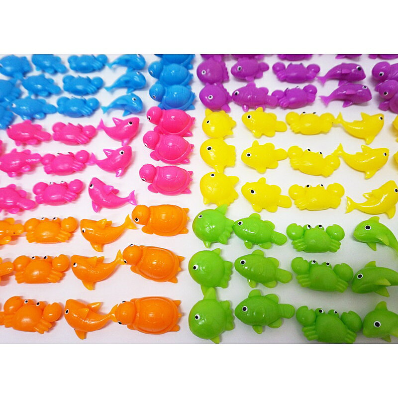 水に浮くすくい用おもちゃ　やわらかカラフル水族館　100個 / 縁日 景品 お祭り す...
