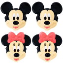 ディズニー ミッキー&ミニーお面4枚セット 約H20cm