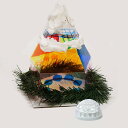 クリスマス手作り工作キット クリスマスツリーハウス作り 工作キット 粘土・ランプ付 / 動画有