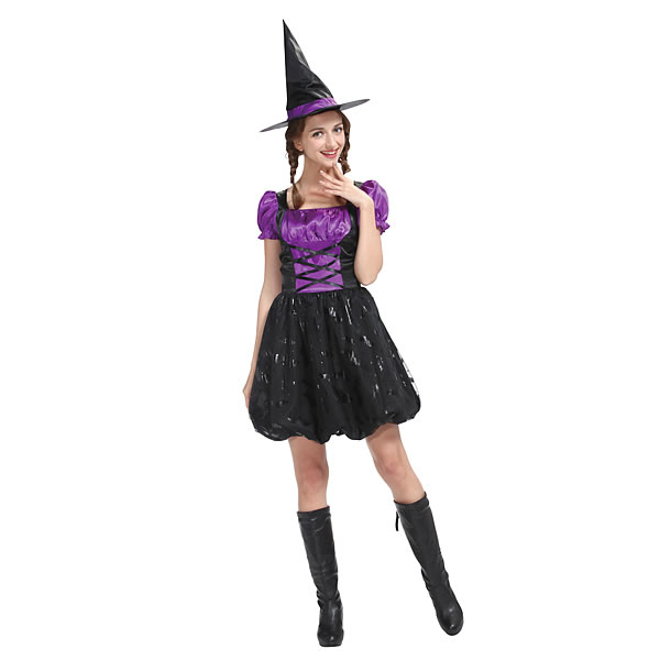Rakuten - ハロウィンコスチューム　バルーンウィッチ（パープル）