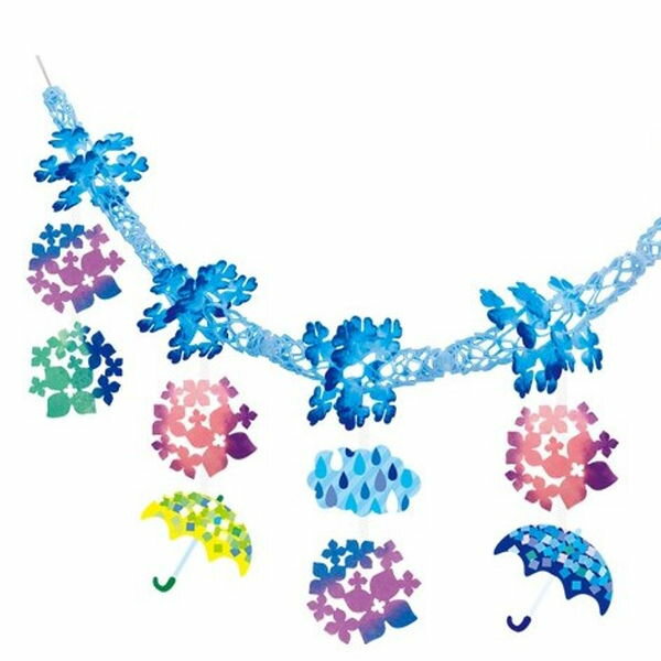 あじさい装飾　アジサイレインガーランド　L180cm