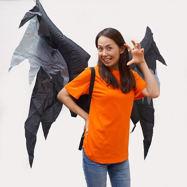 樂天商城 - ハロウィンコスチューム 　エアブローデビルの翼[つばさ　ウイング]　ブラック