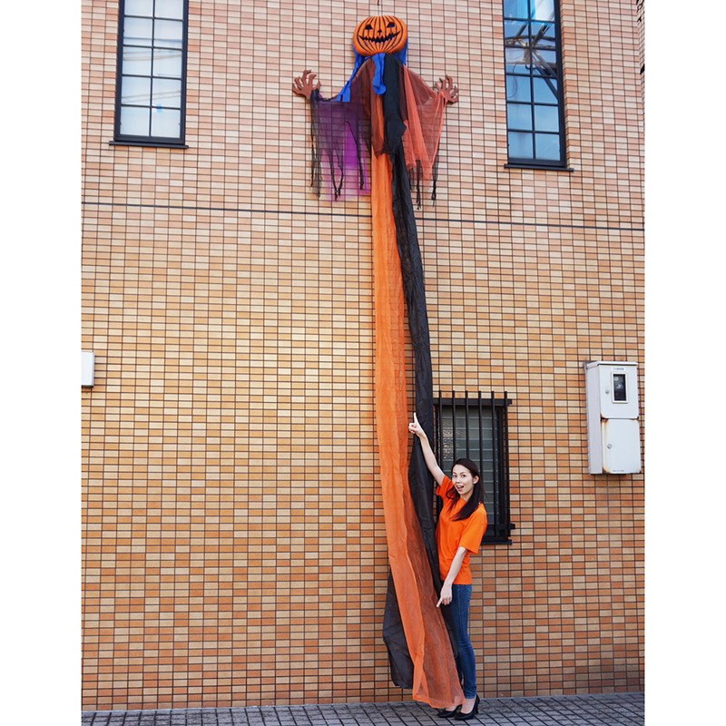 ハロウィン ビッグ 装飾　ホラーハンギングパンプキン　H500×W180cm