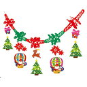 クリスマス装飾　ガーランド　バルーンサンタ　L180cm / クリスマス 飾り 装飾 サンタ 吊り下げ