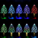 クリスマス装飾　LEDスペシャルカラーチェンジファイバーツリー　H150cm　[大型商品160cm以上]/クリスマス ツリー LED 電球