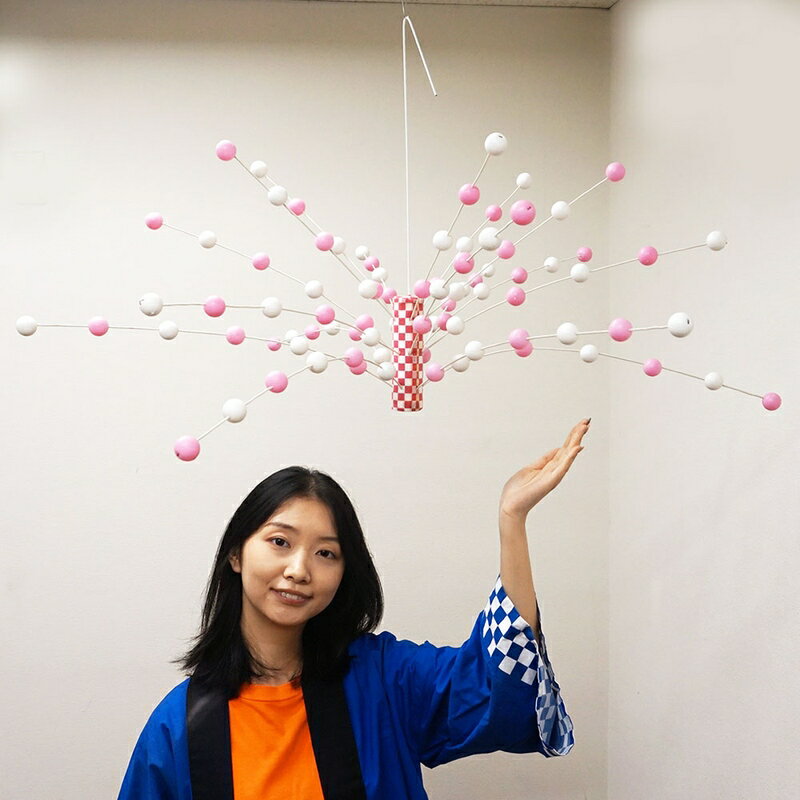 樂天商城 - お正月装飾　市松餅花センター　W100cm / 正月 装飾 ディスプレイ