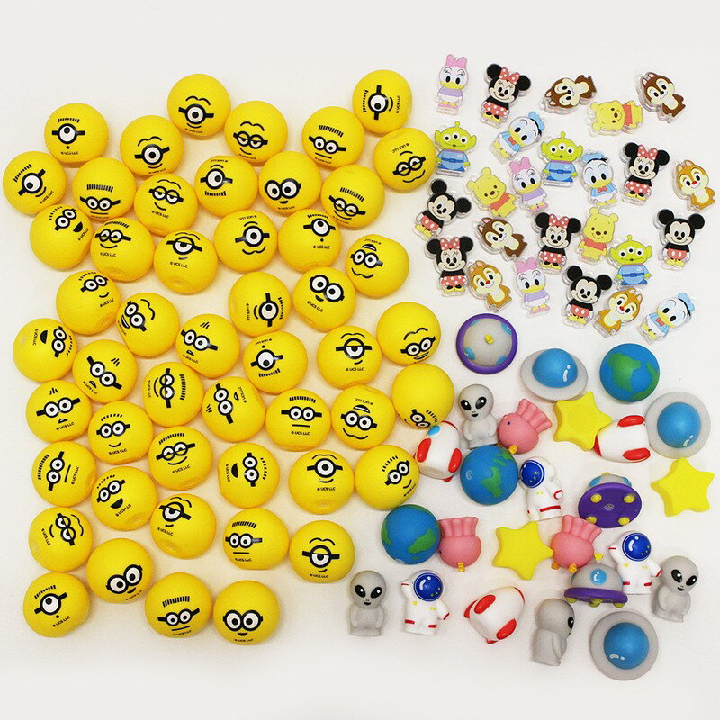 Rakuten - ぷかぷかおもちゃすくいどり　ぷかぷかまんまるミニオンズ・ぷかぷかディズニーシャカシャカ人形・ぷかぷかスペース宇宙人すくいどり　100個 / 縁日 景品 お祭り すくい イベント