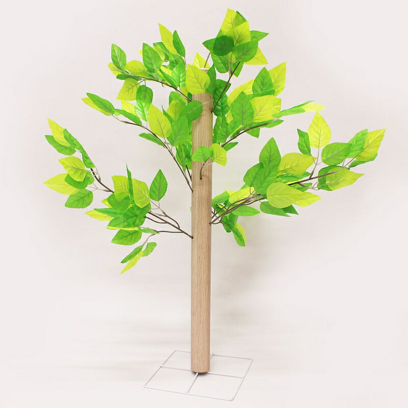 Rakuten - 春の装飾　若葉立木スタンド　66cm　スチールスタンド付 / 飾り ディスプレイ 新緑 初夏