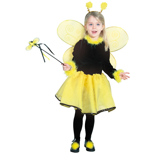 子供コスチューム　みつばちの妖精のドレスPRETTY　HONEYBEE　S / コスプレ 仮装 衣装 ハロウィン パーティー イベント 子ども