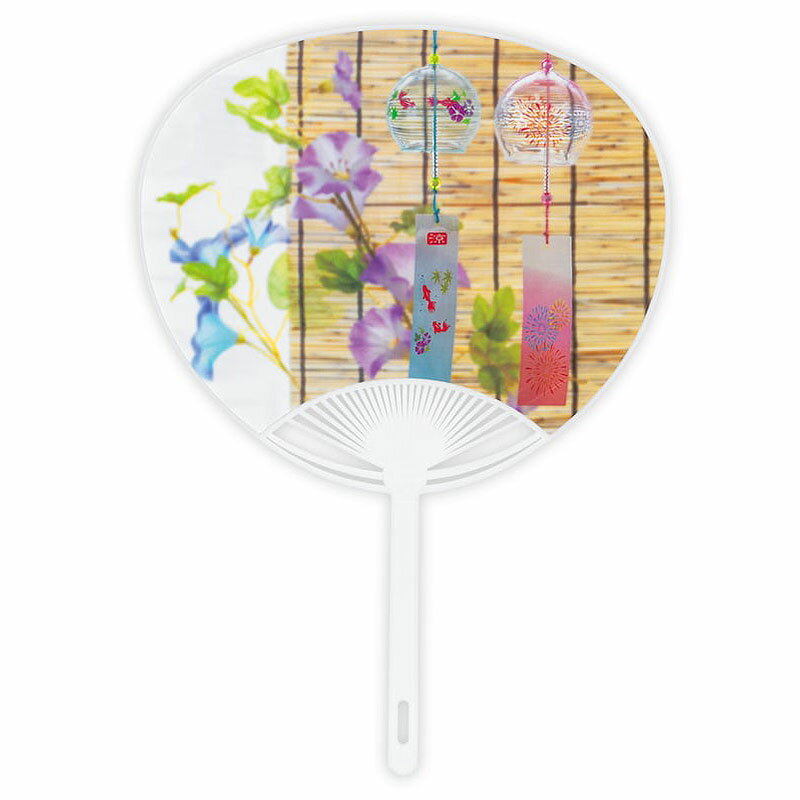 ポリ骨うちわ(100本) ラムネ / うちわ 団扇 ノベルティ 景品 販促 粗品 プレゼント