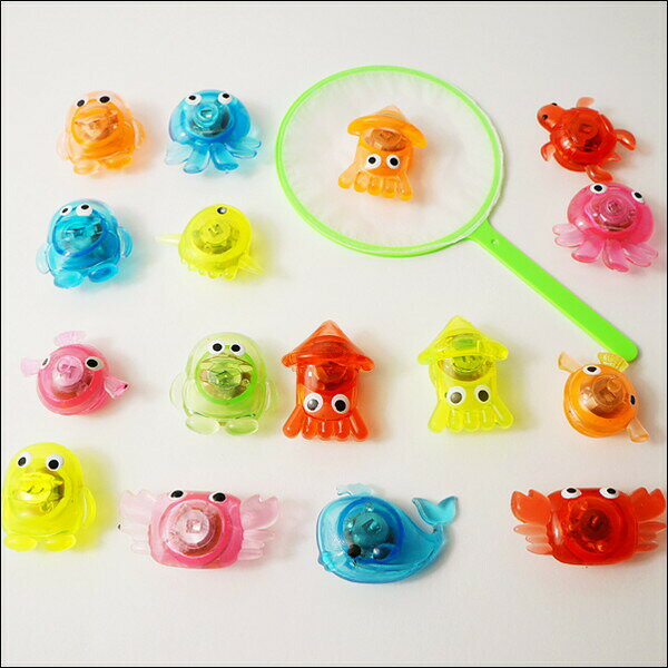 水に浮くすくい用おもちゃ　ピカピカ光る海の人気者　48個【お祭り景品・すくい景品・ 縁日】/ 動画有 3