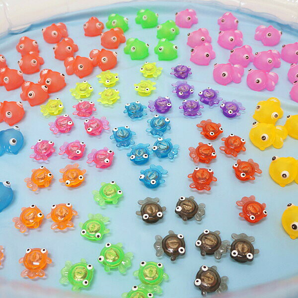 ぷかぷか光る金魚とピコピコ金魚　148個セット/動画有
